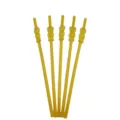 Reusable plastic drinking straws with cute 3D bear design, perfect for party and daily drinks. - Teddy Bear / Yellow