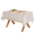 Nappe de fete jetable a pois dores housse de table rectangulaire blanche pour anniversaire. - 137cm*274cm / Blanc avec Pois Dorés
