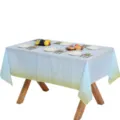 Nappe jetable bleu clair avec des pois dorés pour la décoration de table de fête d'anniversaire - 137cm*274cm / Bleu avec Pois Dorés