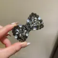 Strass strik haarspeld fonkelende kristallen haarklem elegante haaraccessoires voor vrouwen - Grijs