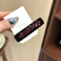 Élégante pince à cheveux en velours strass, barrette latérale cristal violet tous les jours. - Fuchsia