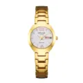Women quartz watch golden stainless steel strap white dial luxury fashion casual wristwatch - Gold Case White Dial