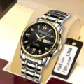 ORUSS luxury automatic mechanical watch for men, elegant two-tone steel strap with classic black dial. - Fashion Men Style (9001) / Two-tone Black Dial