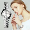 Modische Damen Quarzuhr mit Stahlarmband, elegantes wasserdichtes Design für den Alltag. - 612 Silber Weißes Zifferblatt Damen
