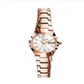 Elegant Rose Gold Quartz Women Watch Vintage Stainless Steel Wristwatch with White Dial - 612 Rose White Style (0121) / Exquisite Women Watch