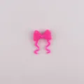 Rosa Silikon Schleife Perle DIY Anhänger für Perlenstifte, glitzerndes Accessoire Schmuck. - Fuchsia