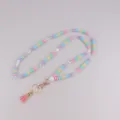 Pastel acryl kraal lanyard sleutelhanger variant in mooie multifunctionele kleuren. - Macarons