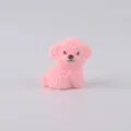 Pink 3D cute dog silicone bead charm for DIY beaded pens jewelry making craft accessories - Pink