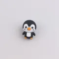 Cute penguin silicone bead 3D cartoon charm for DIY children bracelet pen accessories - Cartoon Penguin Style / Black and White