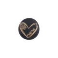 Colgante corazón mamá madera vintage accesorio joyería DIY para regalo día de la madre - Negro