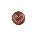 Hölzerner Mama Herz Anhänger Charme, Retro DIY Schmuck Zubehör für Halskette Armband. - Dunkelbraun