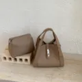 Chique beige emmertas en etui set, PU leer, minimalistische stijl, veelzijdig en dagelijks. - Zonder hanger / Khaki