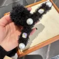 Koreanischer Stil Nettoeinfassung Kunstperle Haarklammer süßes Mädchen Haaraccessoire - Schwarz