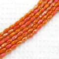 6x10mm πολυέδρικες χάντρες βαρέλι χρώμα ντοπαμίνη για κατασκευή κοσμημάτων βραχιόλι κολιέ - 60 Τεμάχια / Πορτοκαλί Κόκκινο Πορσελάνης AB