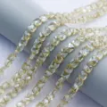 6mm κρυστάλλινο γυαλί τετράγωνο φασέτα DIY χειροποίητα χάντρες αξεσουάρ λεπτομέρεια - 100 Τεμάχια/Συσκευασία (6mm) / Ασημί Σαμπανιζέ