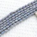 Πολύπλευρες χάντρες τυμπάνου 6x10mm χρώμα ντοπαμίνης DIY αξεσουάρ για κολιέ και βραχιόλια - 60 Τεμάχια / Αδιαφανής Γκρι Πορσελάνη