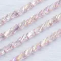 8x11mm Στρεφόμενες γυάλινες χάντρες ιριδίζον ροζ κρύσταλλο DIY κατασκευή κοσμημάτων - 8x11mm (Περίπου 60 Χάντρες) / Ανοιχτό Ροζ AB