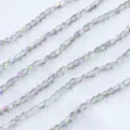 Gedetailleerde close-up van 4mm AB iriserende kristal kralen voor DIY sieraden maken en knutselen. - Fantoompaars (Ongeveer 100 Stuks)
