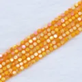 Κάντε DIY βραχιόλι κοσμήματα με 4mm κρύσταλλο γαλβανισμένο μακαρόν πορσελάνη στρογγυλή χάντρα. - Περίπου 145 Τεμάχια/Συσκευασία / Μανταρινί AB / 4mm