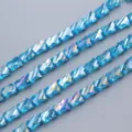 Στρεβλωμένες γυάλινες χάντρες 8x11mm χάντρες κρυστάλλου για DIY κατασκευή κοσμημάτων βραχιόλι - 8x11mm (Περίπου 60 Χάντρες) / Μπλε Ρουά AB