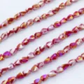 6x8mm γυάλινες χάντρες κρυστάλλου για DIY χειροποίητα κοσμήματα βραχιόλια και κολιέ - Σετ 80 Τεμαχίων / Κόκκινο Πορσελάνης AB