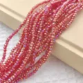 Gedetailleerd overzicht van rode gefacetteerde kristallen kralen voor DIY sieraden en accessoires. - 150 stuks / Rood AB Kleur
