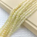6mm πολυεδρικές στρογγυλές χάντρες κρυστάλλου για χειροποίητη κατασκευή κοσμημάτων - 65 Τεμάχια/Συσκευασία / Κεχριμπαρένιο Κίτρινο