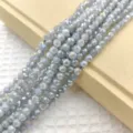 6mm πολυوجه ραγισμένες στρογγυλές χάντρες DIY χειροποίητα κοσμήματα βραχιόλι κολιέ - 65 Τεμάχια/Συσκευασία / Γκρι του Φεγγαρόφωτου