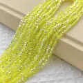 Κίτρινες κρυστάλλινες χάντρες 3mm για DIY κοσμήματα, βραχιόλια και κολιέ, πολύ λαμπερές. - 3mm (Περίπου 150 Χάντρες) / Λεμονί AB