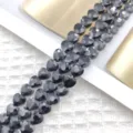 Μαύρες χάντρες καρδιάς 8mm με όψεις για DIY βραχιόλια κολιέ αξεσουάρ κοσμημάτων. - 50 Κομμάτια/Σειρά / Μαύρο