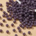 Μωβ πολυεδρικές χάντρες χύμα για DIY κατασκευή κοσμημάτων και αξεσουάρ - 4mm (Περίπου 720 Τεμ) / Μωβ πορσελάνη