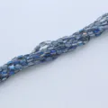 3x5mm χρωματιστές κρυστάλλινες γυάλινες χάντρες κυλίνδρου για κοσμήματα βραχιόλια DIY - Σετ 80 Τεμαχίων / Ημιδιαφανές Μπλε
