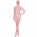 Ροζ ολόσωμη ελαστική στολή Zentai με ανοιχτό πρόσωπο spandex body για επαγγελματικό θεατρικό κοστούμι - 110 (Παιδικό) / Σετ / Ροζ (Ολόσωμο Πρόσωπο Εκτεθειμένο)