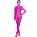 Ολοσωμη ροζ zentai στολη ανοιχτο προσωπο ελαστικο spandex για παρτι και show - 110 (Παιδικό) / Σετ / Τριανταφυλλί Κόκκινο (Ολόσωμο Πρόσωπο Εκτεθειμένο)