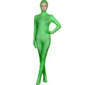 Πράσινη ολόσωμη στολή zentai ανοιχτό πρόσωπο ελαστικό spandex κοστούμι σκηνικής παράστασης - 110 (Παιδικό) / Σετ / Πράσινο (Ολόσωμο Πρόσωπο Εκτεθειμένο)