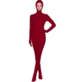 Κόκκινη ολόσωμη στολή zentai με ανοιχτό πρόσωπο, ελαστικό body spandex για θεατρική παράσταση. - 110 (Παιδικό) / Σετ / Κόκκινο του Κρασιού (Ολόσωμο Πρόσωπο Εκτεθειμένο)