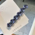 Élégante pince à cheveux en strass étincelants avec des cristaux pour les femmes chic. - Violet