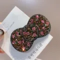 Pinza de pelo con diamantes de imitación brillantes cristales rosa marrón accesorio elegante - Multicolor Rosa Gris