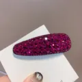 Pince à cheveux strass magenta scintillante, barrette goutte d'eau strass pour femmes et filles. - Rose rouge
