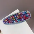 Pince à cheveux en strass exquise, barrette scintillante colorée pour femmes. - Multicolore Clair