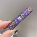 Kleurrijke strass haarklem glinsterende kristallen zijklem haaraccessoire details - Paars