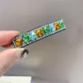 Sprankelende kristallen haarspeld, kleurrijke strass haarklem voor dames en meisjes dagelijkse stijl. - Wit Iriserend