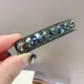 Schitterende strass haarspeld elegante donkere kristallen haarklem voor damesstijl - Grijs