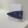Pince à cheveux triangulaire en strass bleu clip latéral en cristal brillant variante - Violet