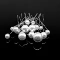 20pcs epingles de cheveux perles mariage cristal strass accessoires coiffure femmes - Perle artificielle blanche de 10 mm (ensemble de 20)