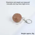 Portachiavi con polpetta di manzo simulata modello di cibo in PVC ciondolo borsa - Diametro 3.5cm / Polpetta di manzo (Senza foro - Portachiavi)