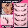 Kattenoog valse wimpers pluizig natuurlijke look zwarte band dramatisch volume variant - Cat Eye Fox-stijl (3DMAO-41)