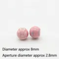 Pink ceramic round loose beads 8mm DIY jewelry making accessories for bracelets and necklaces - 8mm / Pink Splashed with Blue and White