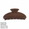 Pince à cheveux marron en PC pour femme, grand clip élégant pour cheveux épais et coiffure quotidienne. - PC / Brun Transparent