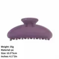 Pince a cheveux semi-circulaire en PC violet, design elegant et transparent pour le coiffage. - PC / Gris Mauve Transparent